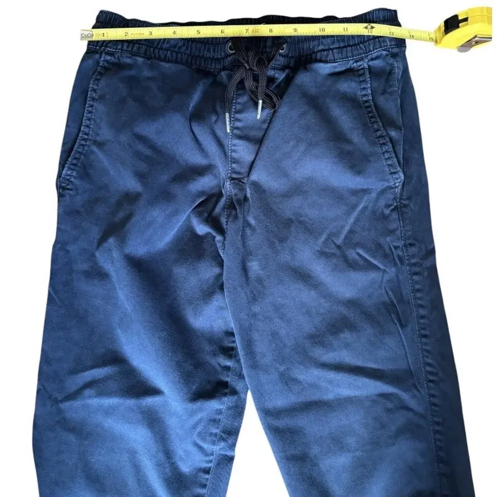 Hollister Advanced Stretch Taper Twill Jogger Pants Navy Blue Mens XS